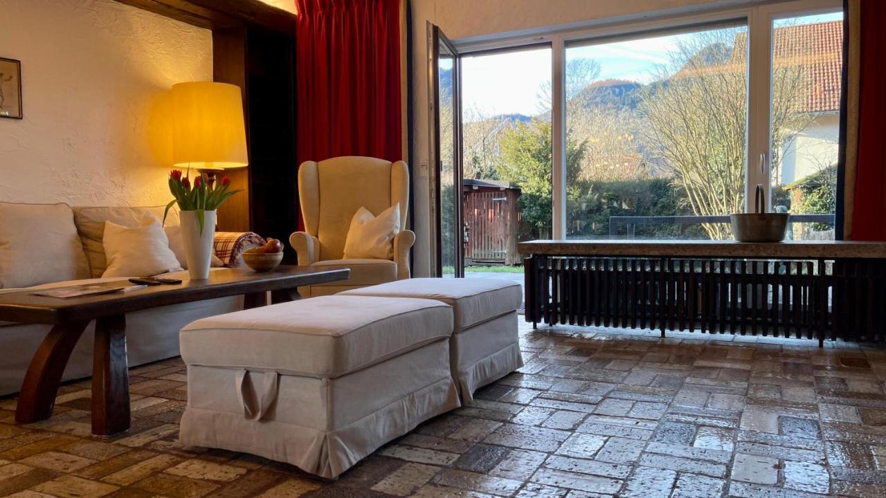 Large Holiday Apartment With Sauna, Terrace, Garden And Open Fireplace Lenggries Buitenkant foto